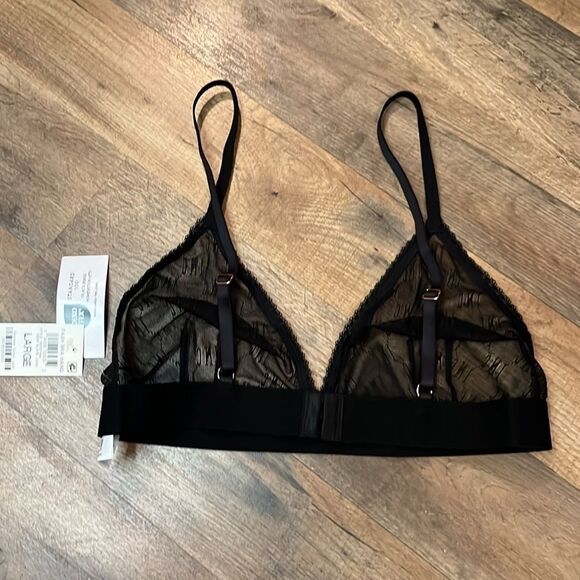 I.N.C. INTERNATIONAL CONCEPTS Women's  Sheer  Bralette Lingerie L - Picture 4 of 8